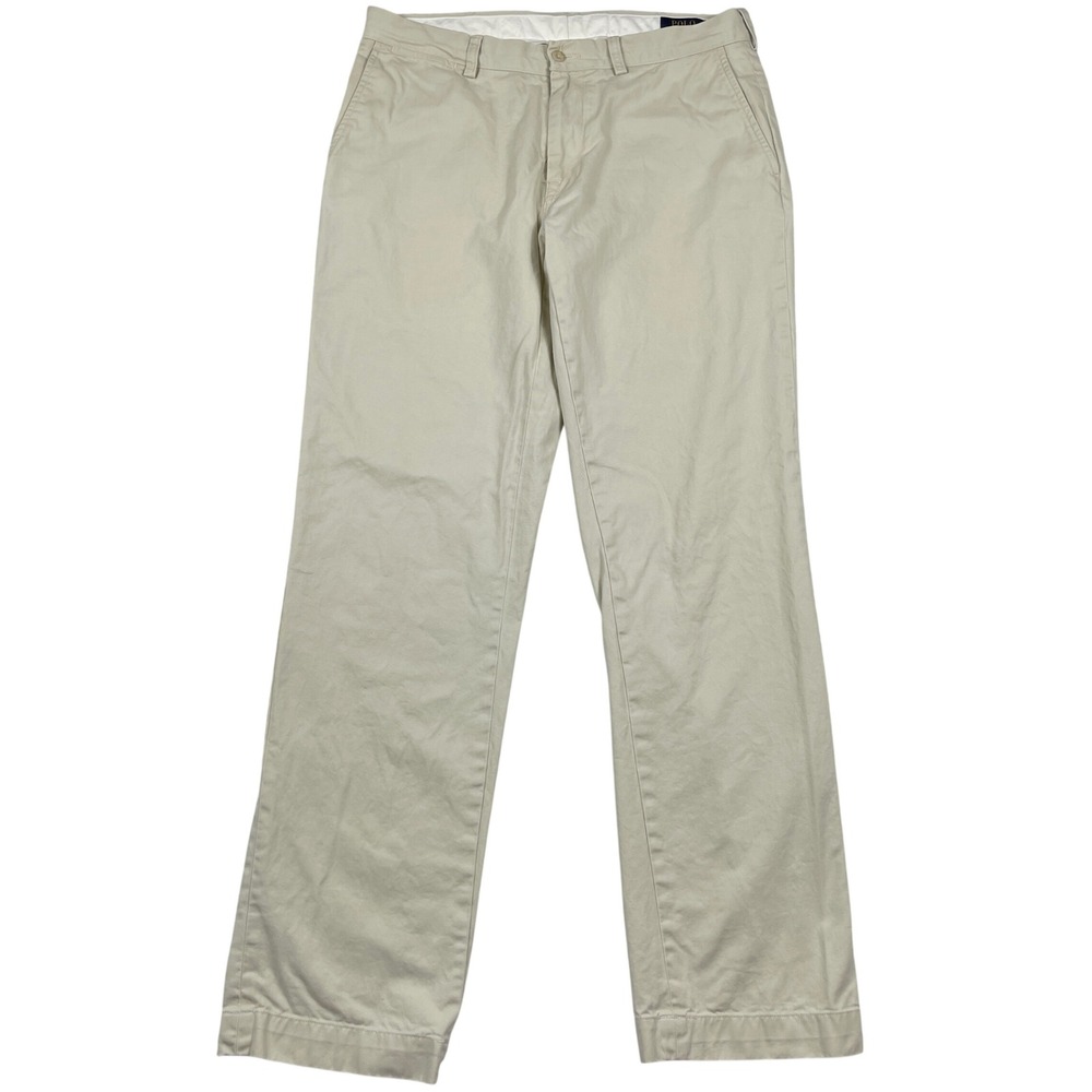 Polo Ralph Lauren Chino Pants Mens 34x34 (Fits 34x32) Classic Khaki Cotton Twill
